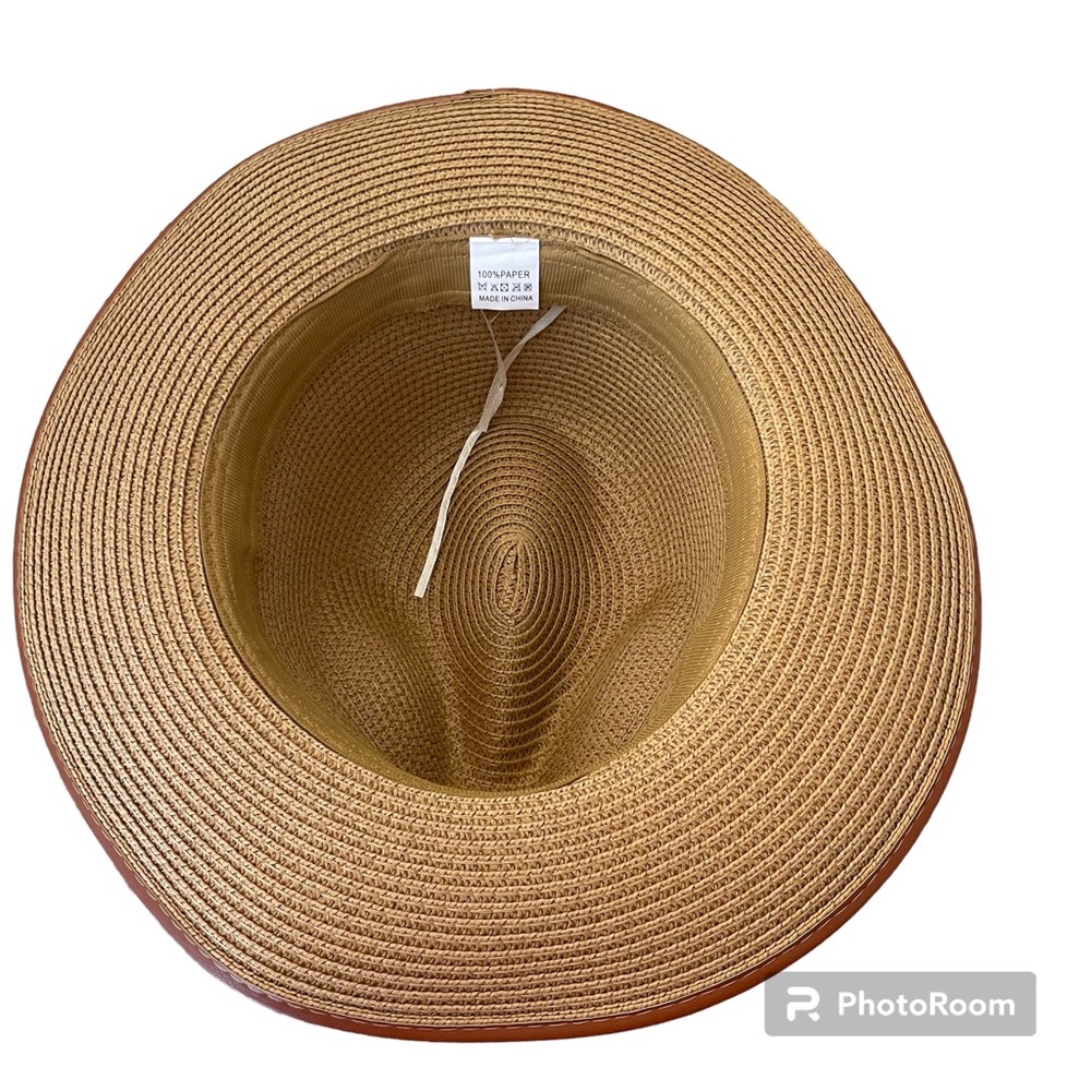 RIAH Leather Trimmed Fedora Hat - Picture 5 of 8